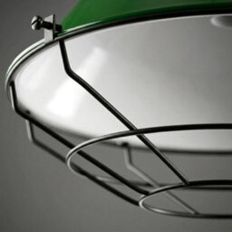 Metal Pendant Light Shade With Protective Cage, 31.5Cm Green Glass Suspension Lamp Shade For Kitchen Island And Loft Lighting - thumbnail 5