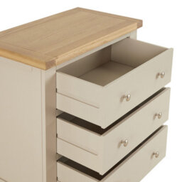 The Furniture Market Cheshire Dove Grey Painted 3 Drawer Compact Chest - thumbnail 6