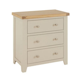 The Furniture Market Cheshire Dove Grey Painted 3 Drawer Compact Chest - thumbnail 7