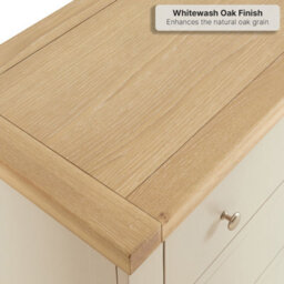 The Furniture Market Cheshire Dove Grey Painted 3 Drawer Compact Chest - thumbnail 5