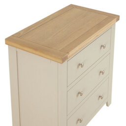 The Furniture Market Cheshire Dove Grey Painted 3 Drawer Compact Chest - thumbnail 8