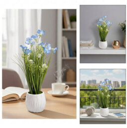 Crystals 50Cm Modern Faux Artificial Spider Chrysanthemum Plants In Pot Silk Flowers - thumbnail 2