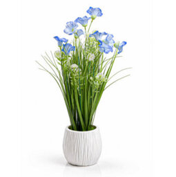 Crystals 50Cm Modern Faux Artificial Spider Chrysanthemum Plants In Pot Silk Flowers