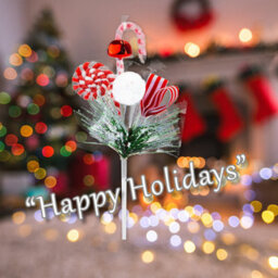 Candy Ribbon Bell Pick Christmas Decoration Ornament X 1 26Cm Red - thumbnail 4