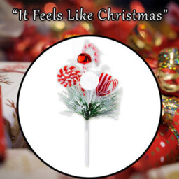Candy Ribbon Bell Pick Christmas Decoration Ornament X 1 26Cm Red - thumbnail 7