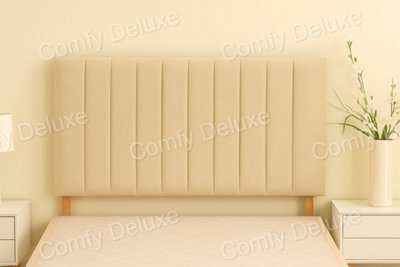 Comfy Deluxe Coffee Plush Velvet 5Ft Kingsize  Headboard 20 Inches