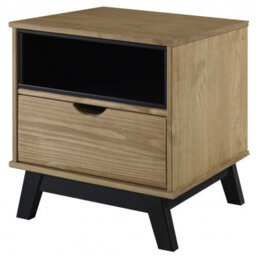 Mercers Furniture Scandian Bedside Cabinet Solid Wood Pine Wooden Side End Lamp Table Drawers Bedroom Height-51Cm Width-49Cm Depth-35Cm - thumbnail 5