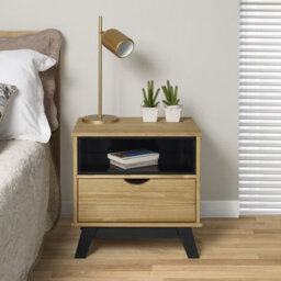 Mercers Furniture Scandian Bedside Cabinet Solid Wood Pine Wooden Side End Lamp Table Drawers Bedroom Height-51Cm Width-49Cm Depth-35Cm - thumbnail 2