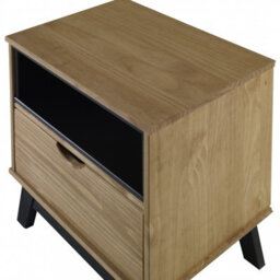 Mercers Furniture Scandian Bedside Cabinet Solid Wood Pine Wooden Side End Lamp Table Drawers Bedroom Height-51Cm Width-49Cm Depth-35Cm - thumbnail 3