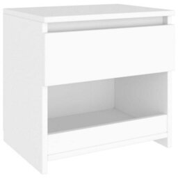 Berkfield Bedside Cabinet White 40X30X39 Cm Engineered Wood - thumbnail 2