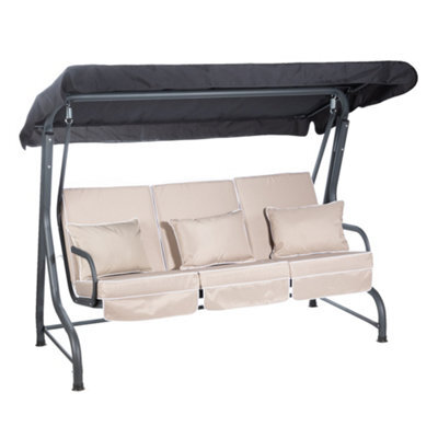 Alfresia Roma Swing Seat With Taupe Luxury Cushions - image 1
