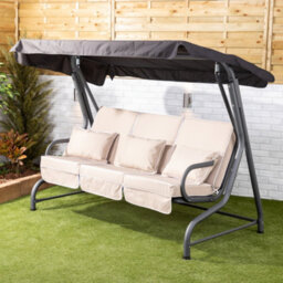 Alfresia Roma Swing Seat With Taupe Luxury Cushions - thumbnail 2