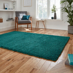 Green Shaggy Modern Plain Easy To Clean Rug Soft For Dining Room -80Cm X 150Cm - thumbnail 2