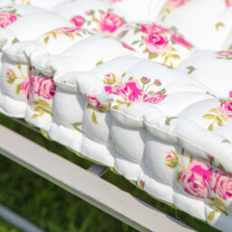 Dibor Vintage Style Pink Floral Reversible Garden Outdoor Cushion Furniture Bench Cushion L105Cm X W42Cm - thumbnail 3