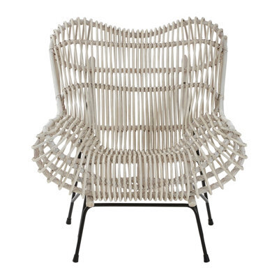Premier Housewares Interiors By Premier Occasional Chair, High Back Large Indoor Chair, Breathable Rattan Garden Chair, Easy To Clean Lounge Chair - image 1