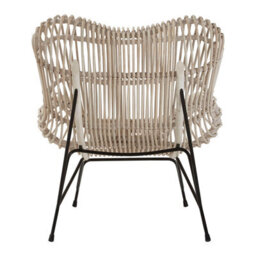 Premier Housewares Interiors By Premier Occasional Chair, High Back Large Indoor Chair, Breathable Rattan Garden Chair, Easy To Clean Lounge Chair - thumbnail 4