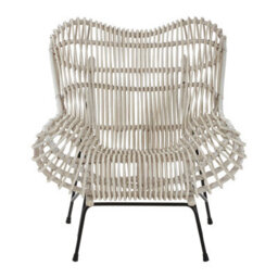 Premier Housewares Interiors By Premier Occasional Chair, High Back Large Indoor Chair, Breathable Rattan Garden Chair, Easy To Clean Lounge Chair