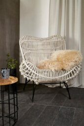 Premier Housewares Interiors By Premier Occasional Chair, High Back Large Indoor Chair, Breathable Rattan Garden Chair, Easy To Clean Lounge Chair - thumbnail 2