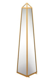 Mirroroutlet The Obelisk Gold Metal Edged Mirrored Garden Ornament 100Cm X 20Cm X 20Cm - thumbnail 2