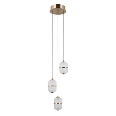 Luminosa Lighting Luminosa Alani Cluster Pendant Ceiling Light Gold 3000K Warm White 3Xled - image 1