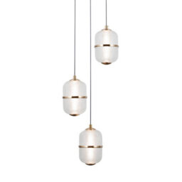 Luminosa Lighting Luminosa Alani Cluster Pendant Ceiling Light Gold 3000K Warm White 3Xled - thumbnail 3