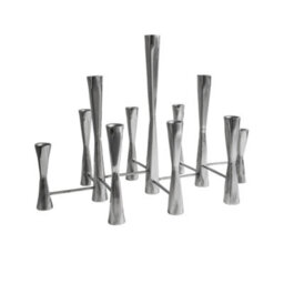 Ivyline Parker 11 Piece Silver Candle Centerpiece H42Cm W52Cm - thumbnail 1