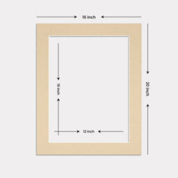 Ak Frames 20X16 Ivory Picture Mounts To Fit 16X12 Aperture Size - Mount Board Only (No Frame Included) - thumbnail 3