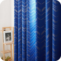 Deconovo Foil Printed Blackout Curtains 46 X 72 Inch Blue 2 Panels Thermal Insulated Window Eyelet Boy Curtains Bedroom Curtains - thumbnail 7