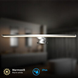 Briloner Chrome Led Mirror Light 10W 1000Lm Ip44 Bathroom Clamp Wall Mount Lamp 500mm - thumbnail 4