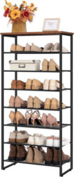 HOOBRO Shoe Rack 8-Tier, Tall Shoe Shelf, Shoe Organizer Rack For 21-28 Pairs Of Shoes, Detachable Metal Mesh, Narrow Shoe Stand For Hall - thumbnail 4