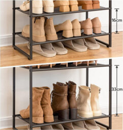 HOOBRO Shoe Rack 8-Tier, Tall Shoe Shelf, Shoe Organizer Rack For 21-28 Pairs Of Shoes, Detachable Metal Mesh, Narrow Shoe Stand For Hall - thumbnail 7