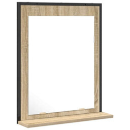 Walplus Bathroom Mirror Black 50 X 12 X 60 Cm Engineered Wood - thumbnail 2