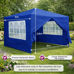 Neo 3Mx3M Light Weight Gazebo Waterproof Party Tent Marquee And Side Walls - thumbnail 5