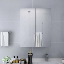 Berkfield Bathroom Mirror Cabinet White 60X15X75 Cm Mdf