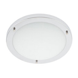 Litecraft Mari Chrome Large Bathroom Flush Ceiling Light - thumbnail 2