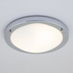 Litecraft Mari Chrome Large Bathroom Flush Ceiling Light - thumbnail 3
