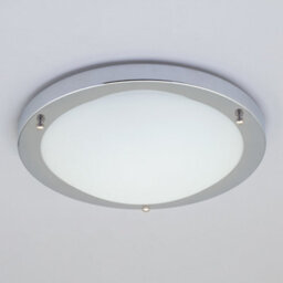 Litecraft Mari Chrome Large Bathroom Flush Ceiling Light - thumbnail 4