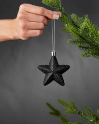 Werchristmas Black Glass Baubles Teal 12 Pack - thumbnail 6