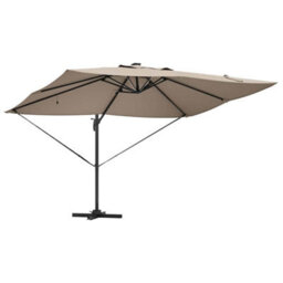 Berkfield Cantilever Roma Parasol With Leds Taupe 352X251X265 Cm Aluminium - thumbnail 4
