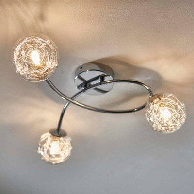 Pagazzi Lighting Pagazzi Jaymie 3-Light Chrome Semi-Flush Ceiling Light - image 1