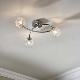 Pagazzi Lighting Pagazzi Jaymie 3-Light Chrome Semi-Flush Ceiling Light - thumbnail 2