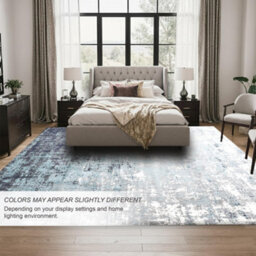 Homeart Eton Abstract Area Rug Super Soft & Durable Woven Carpet With Modern Artistic Design Blue 80X150 - thumbnail 3