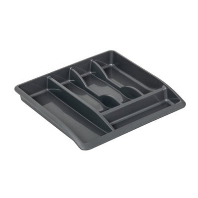 Addis 510855 Plastic Drawer Organiser, Metallic, 40 X 38.5 X 6 Cm - image 1