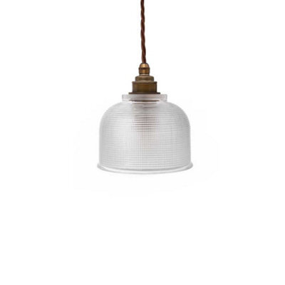 Bronte Prismatic Glass Pendant Light - Old English Brass - Se Home