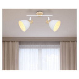 Luminosa Lighting Luminosa Wiho Twin Ceiling Spotlight White 2X E27 - thumbnail 7