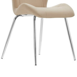 Furniture in Fashion Darcy Taupe Faux Leather Dining Chairs In A Pair - thumbnail 4