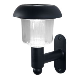 Black Solar-Powered Integrated Led Outdoor Round Wall Light, Pack Of 1 - thumbnail 2