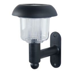 Black Solar-Powered Integrated Led Outdoor Round Wall Light, Pack Of 1 - thumbnail 3