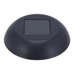 Black Solar-Powered Integrated Led Outdoor Round Wall Light, Pack Of 1 - thumbnail 6