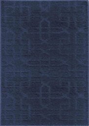 Ivy Washable Cubed Trellis Design Anti Slip Doormats Navy 120X160 Cm - thumbnail 3
